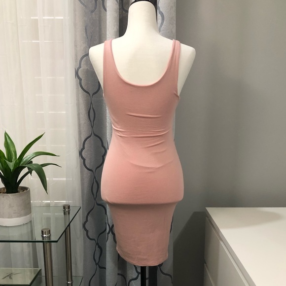Pink Midi Double-Lined Dress - Picture 2 of 3